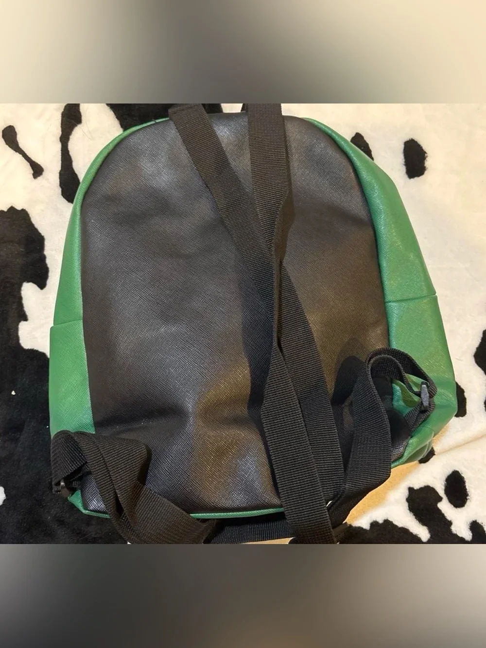 Green & Black Kids Backpack with Checker Accent